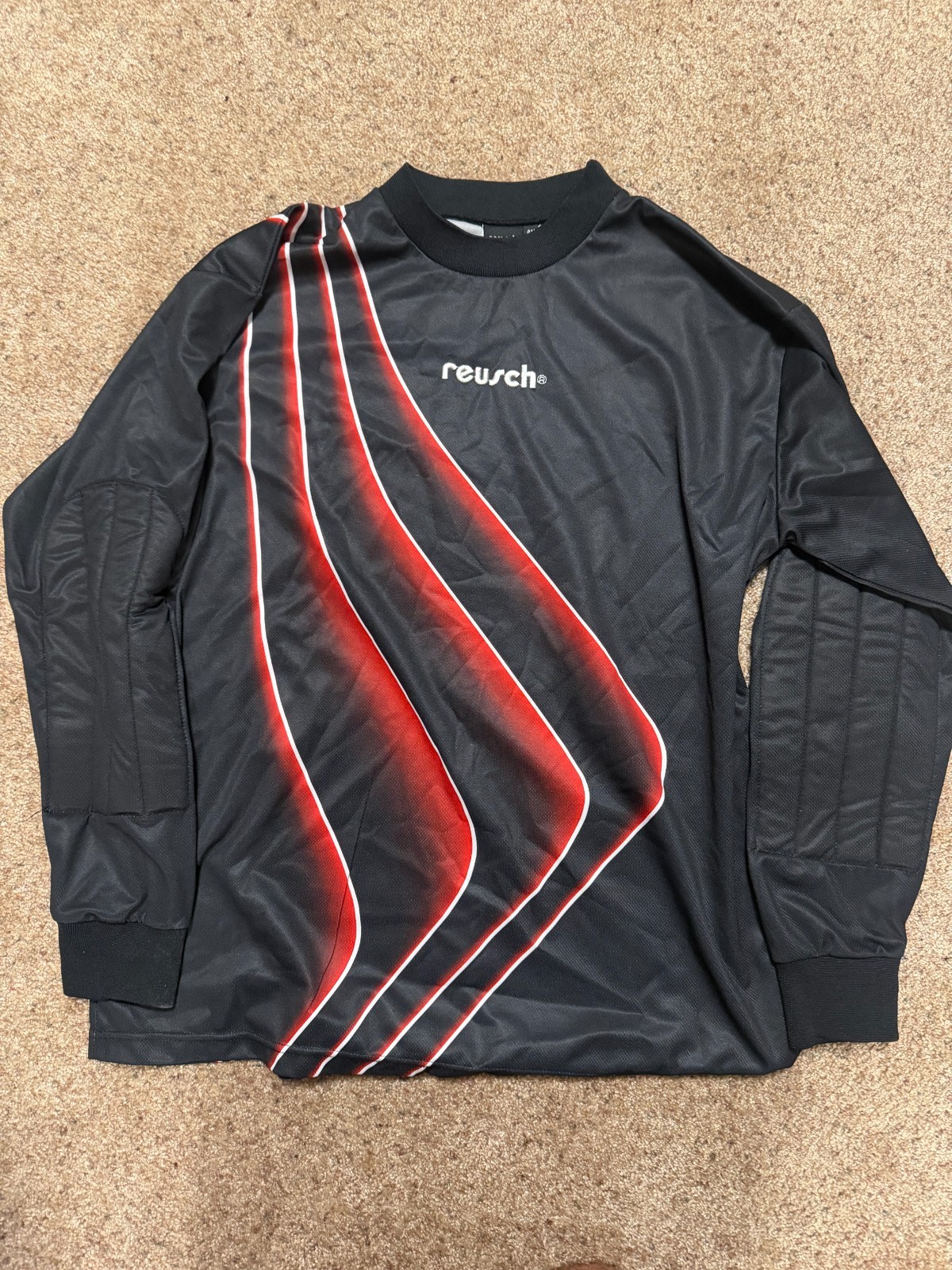 Reusch Padded Goalkeeper Shirt Football Vintage Size Adult Medium gallery