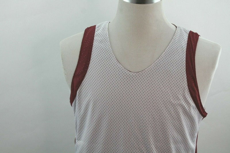 Champion Mens Mesh Tank Basketball Jersey Practice Reversible Cardinal/White Med gallery