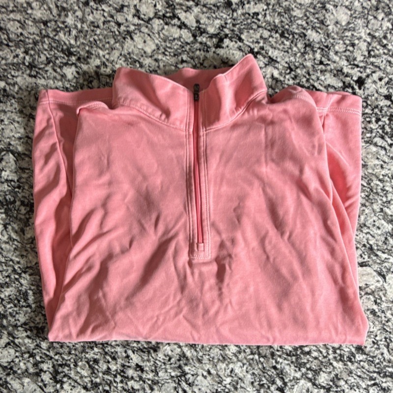 Tommy Bahama Pink 1/4 Zip Mock Neck Pullover XL TENCEL Lyocell Polyester gallery