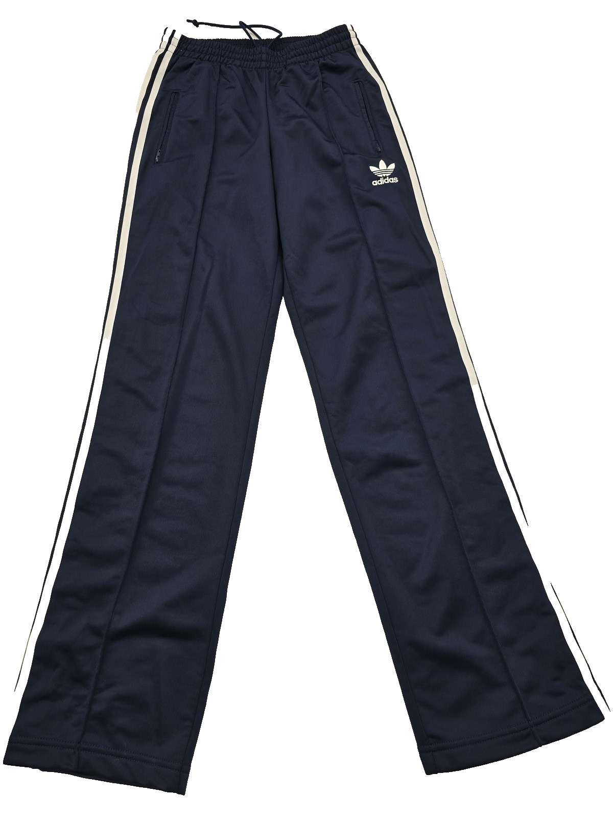 Adidas Track Pants Mens Navy Blue L Tapered Zip Pockets Drawstring gallery
