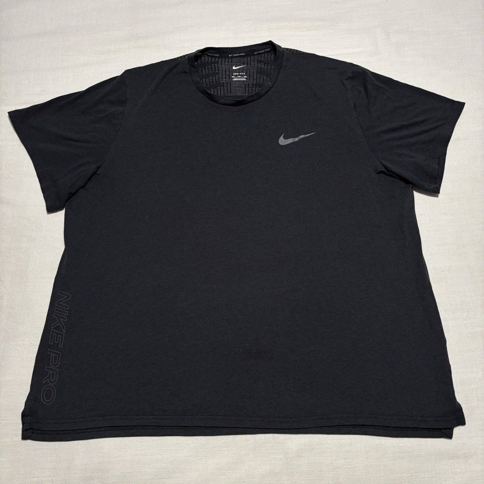 Men’s Nike Pro Dri-Fit Burnout Training Tee | Charcoal Black | XXL | DQ4866-010 gallery