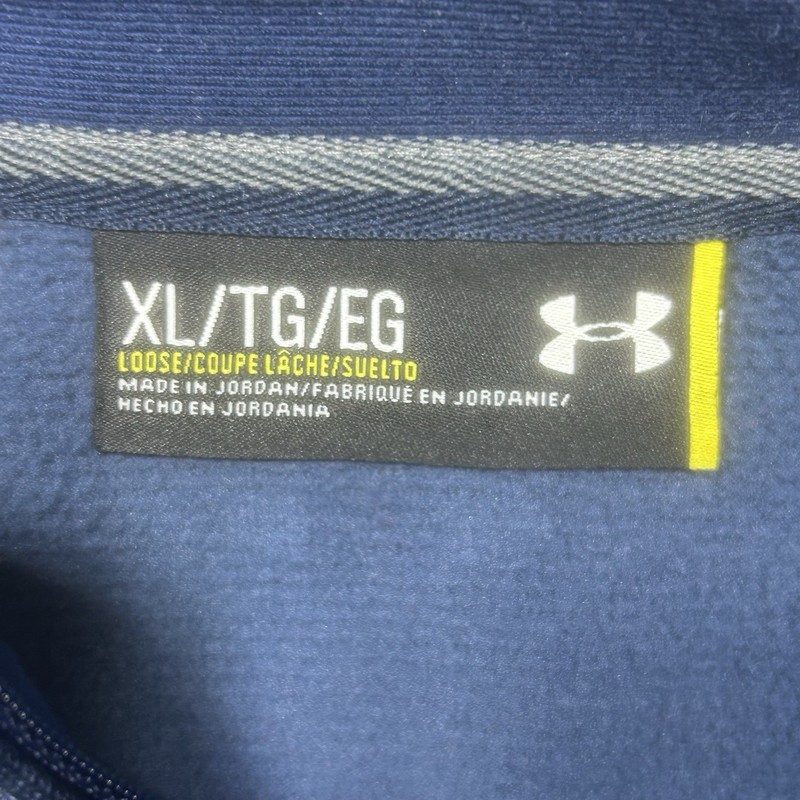 Under Armour Sweater Fleece Men's XL Blue UA Storm 1 1/4 Zip Golf Rain Stretch gallery