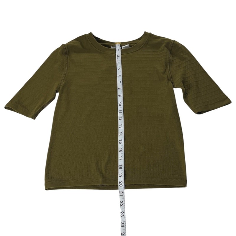 CALIA Focus Seamless Crop Tee Dark Khaki Olive Green Elbow Sleeve Men Medium NEW gallery
