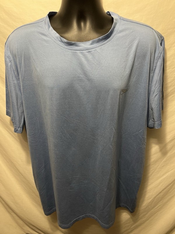 Speedo Men Blue Polyester UPF 50+ Block The Burn Shirt Outdoor T Shirt Sz XXL BB gallery