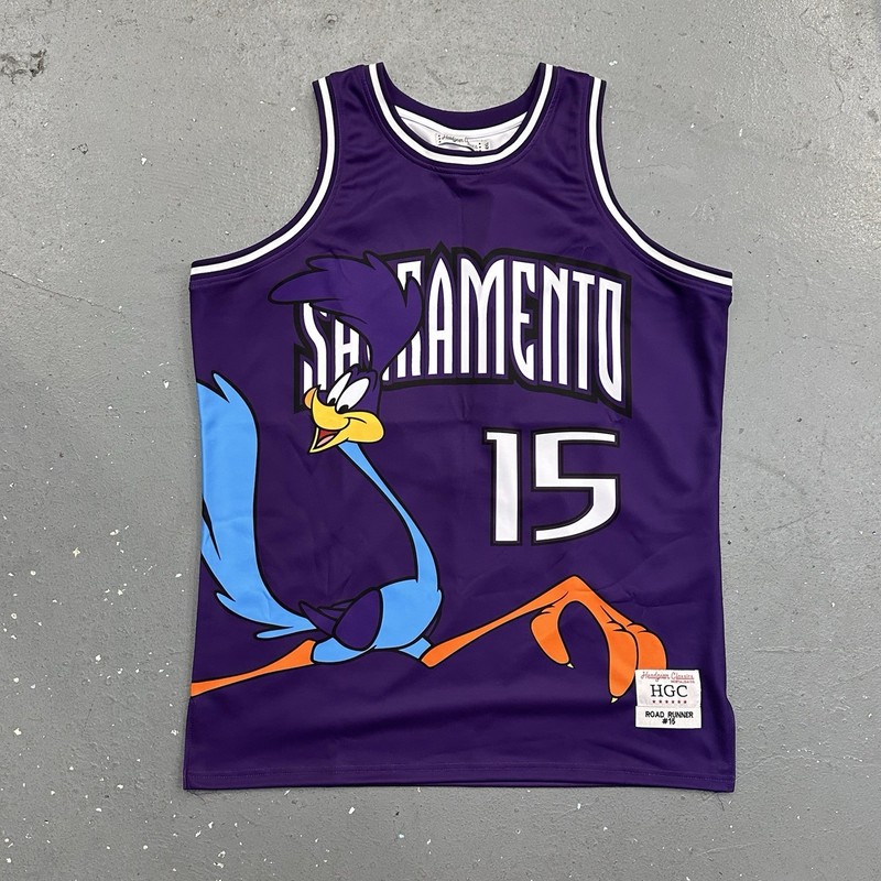 Headgear Classics Road Runner Basketball Jersey Mens 2XL* Sacramento 15 Purple gallery