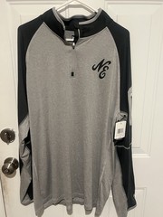 New Era Cap Brand 1/4 Zip Pullover Top – Gray/Black – Mens XL – NWT