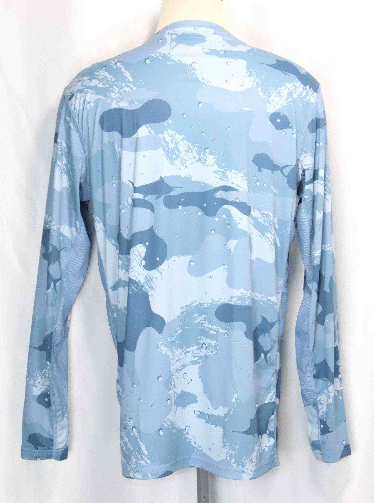 Pelagic Blue Water Camo Performance Fishing Gear Long Sleeve Shirt Mens Size XL gallery