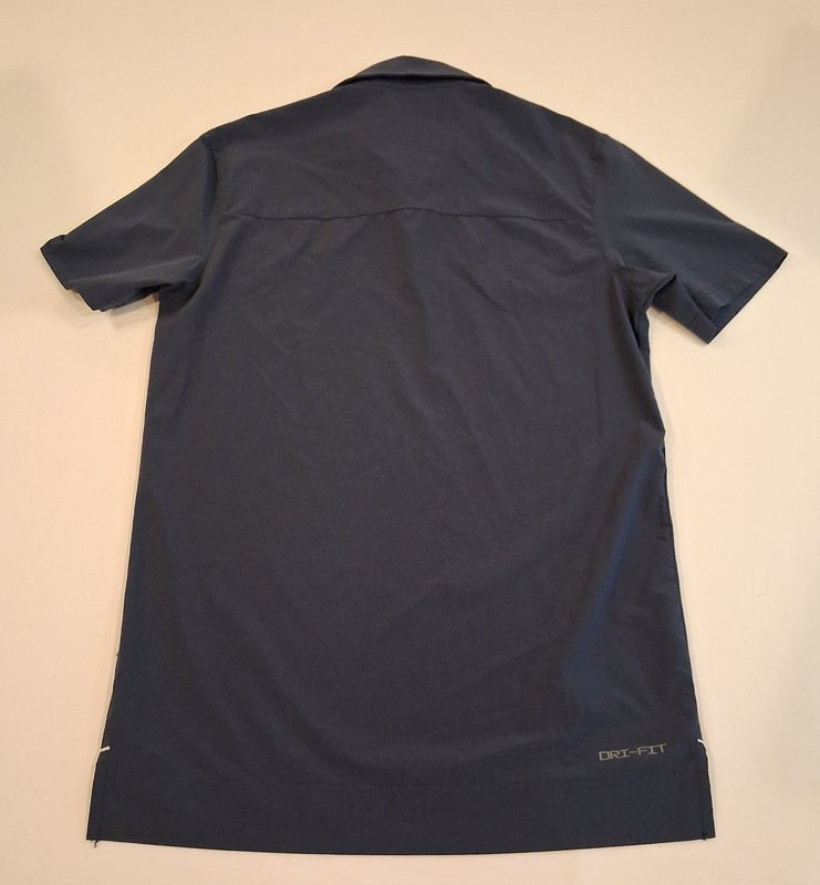 Nike Coach's Shirt Adult Small Lightweight Dri-Fit Snap-Placket Navy gallery