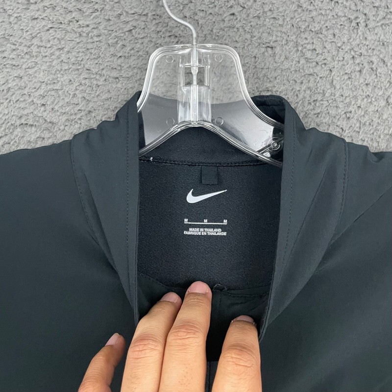 Nike Pullover Mens Medium Black 1/4 Zip Long Sleeve Activewear Logo Outdoor Dad gallery