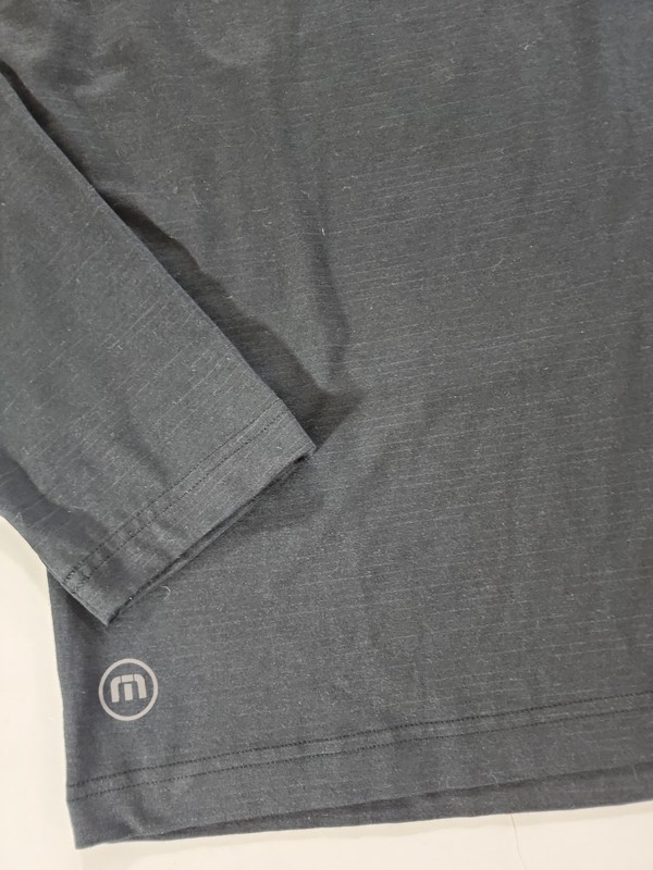 TravisMathew The Heater 1/4 Zip Pullover Mens L Large Eco Performance Golf Black gallery