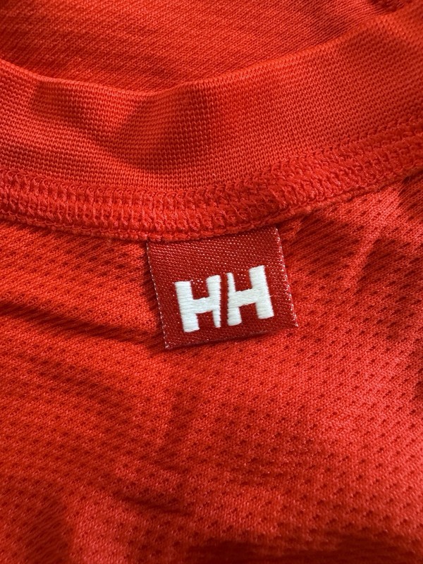 Helly Hansen Shirt Mens Large Long Sleeve LIFA Stripe Base Layer Performance Red gallery