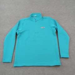 Columbia PFG Sweater Mens Medium Blue 1/4 Zip Pullover Mock Neck Casual Outdoors