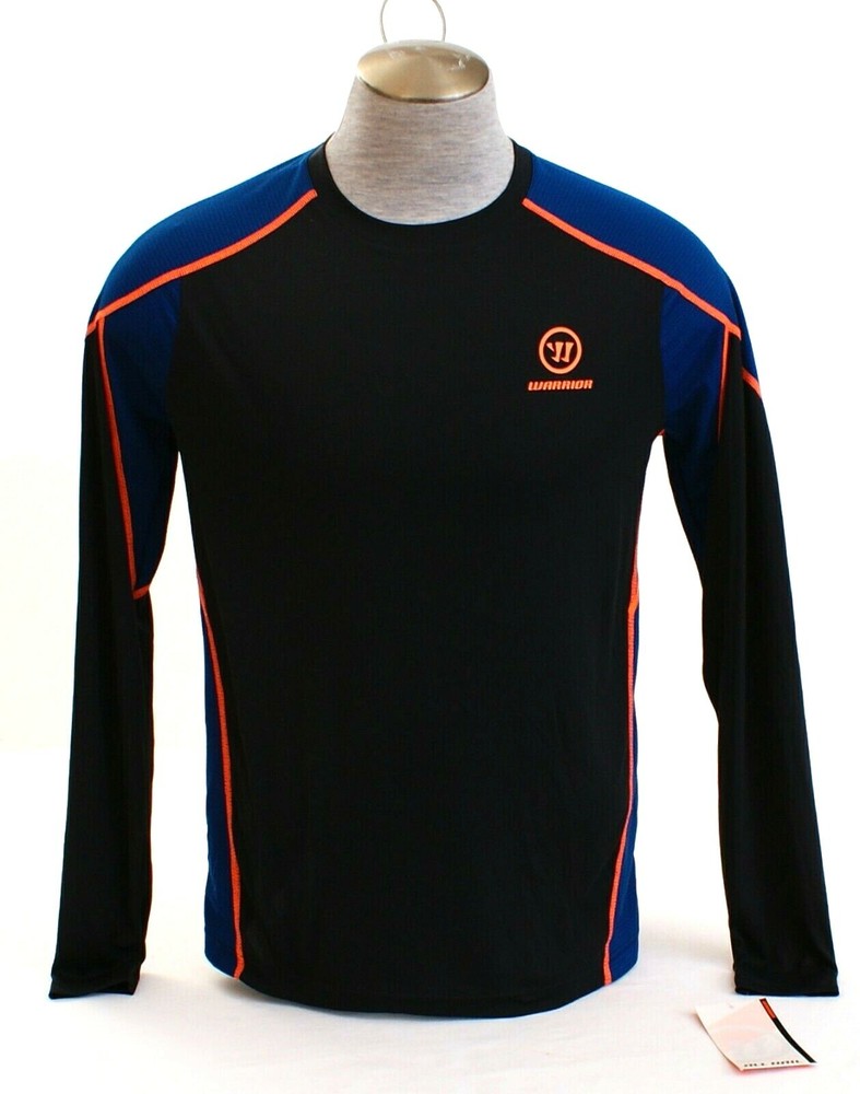 Warrior War Tech Lightweight Black & Blue Long Sleeve Covert Top Shirt Men's NWT