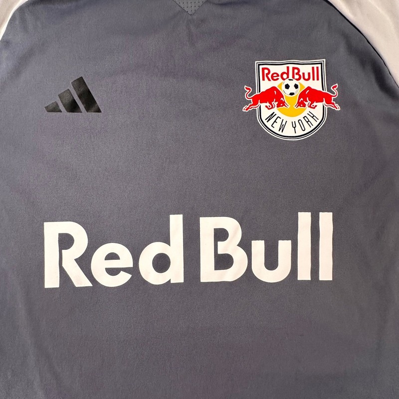 Adidas New York Red Bulls Soccer Training Jersey Grey XL Slim Fit Aeroready gallery