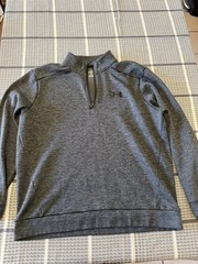 Under Armour Men’s 1/4 Zip Fleece Pullover Mock Neck Loose XL Gray