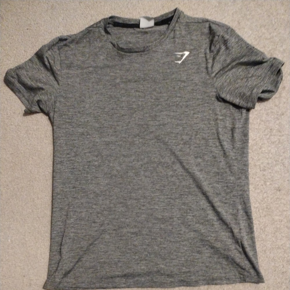Gymshark Mens Large Gray A2A11 Activewear T-Shirt