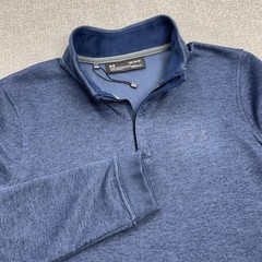 Under Armour ColdGear 1/4 Zip Pullover Shirt Men’s Medium Blue Long Sleeve Storm