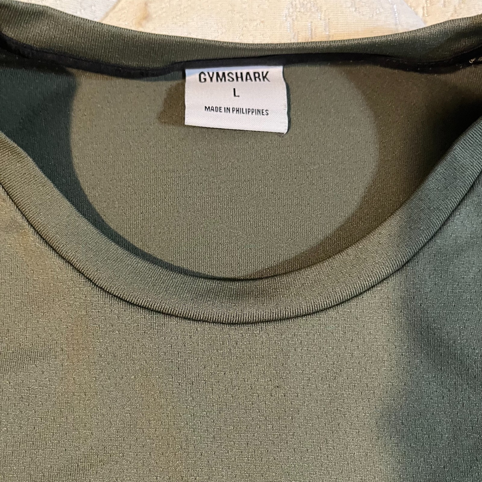 Gymshark Shirt Mens Size L Green Short Sleeve Athletic Training Gym Tee gallery