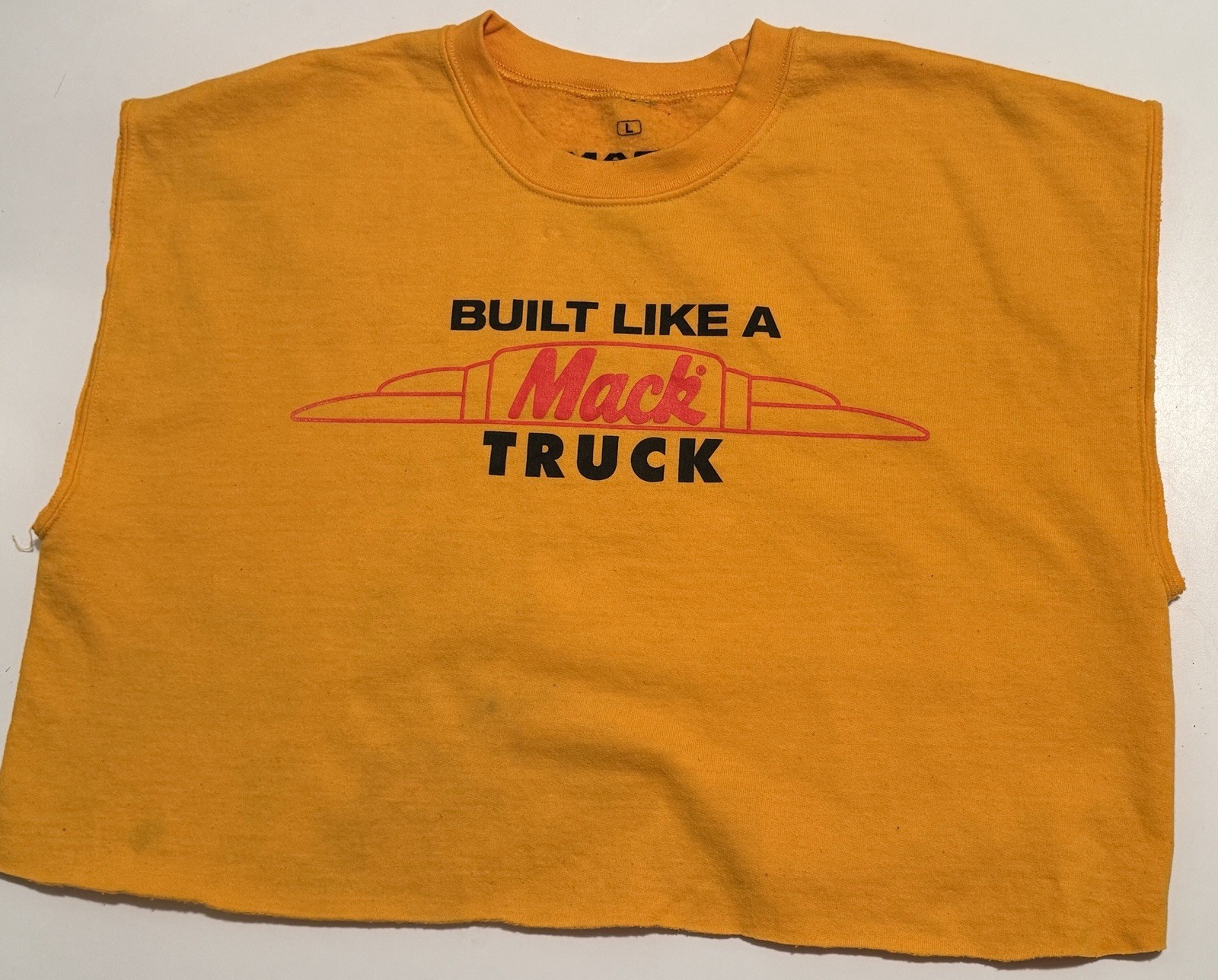 TRUCK SLEEVELESS CUT OFF SWEATSHIRT SIZE LARGE gallery