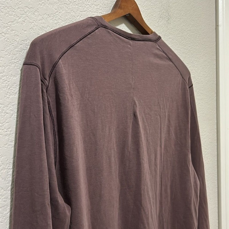 Lululemon Men’s 5 Yr Basic Long Sleeve Henley Vitasea Pima Heathered Purple gallery