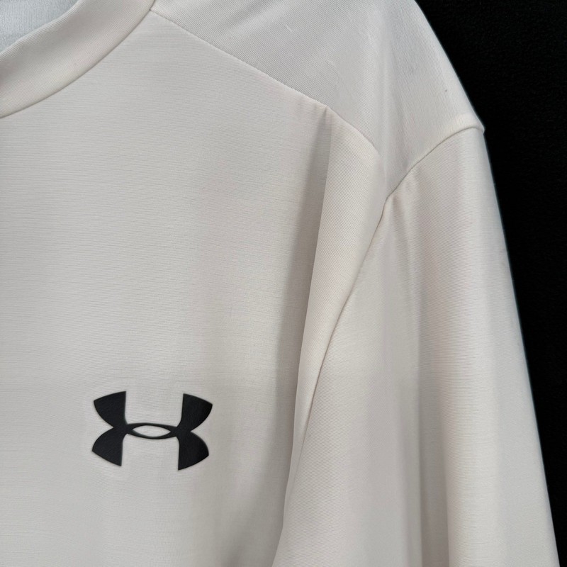 Under Armour Compression Shirt Mens 2XL Long Sleeve Cream White HeatGear1201163 gallery
