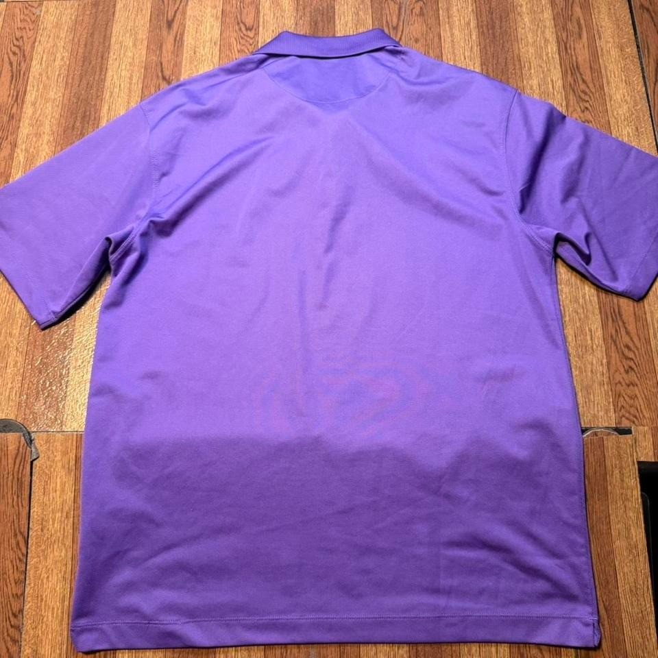Nike Golf Purple Dri-Fit Retro Tech Sportswear Polo Button Shirt Medium gallery