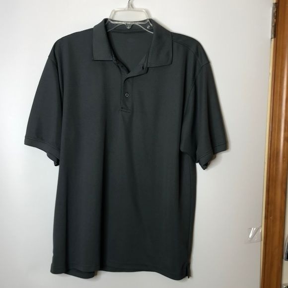 Mens Gray Stretch Knit Short Sleeve Polo Shirt Bundle 5-Piece Set L LARGE gallery