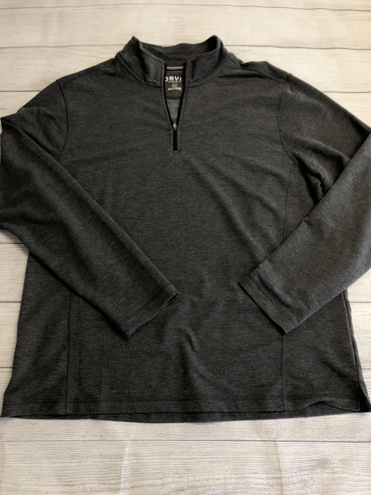 Orvis Classic Collection Pullover Mens XL Gray Long Sleeve 1/4 Zip Casual Top gallery