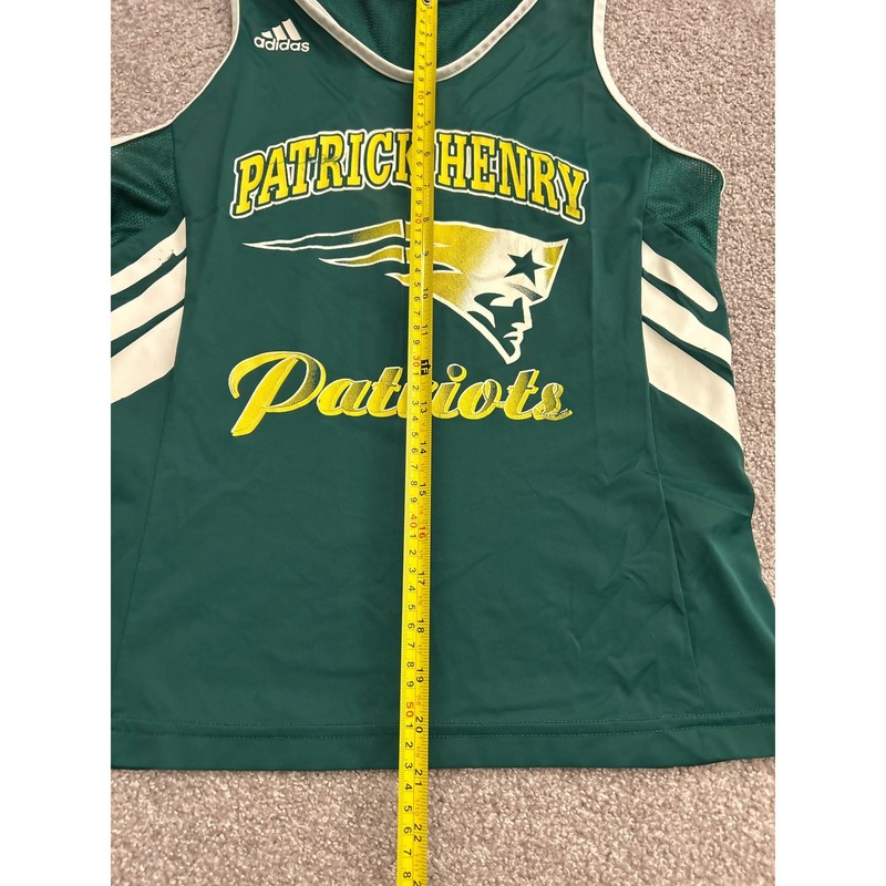 Adidas Patrick Henry Patriots Jersey Medium Green Good Racerback AK4001 gallery