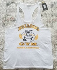 Bulldog Gym Sleeveless Racer Back Tank Top Bodybuilding Venice California Shirt