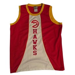 Hardwood Classics Red Atlanta Hawks Basketball Jersey Large