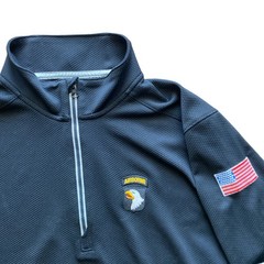 101St Airborne Division Sport-Tek Polyester Long Sleeve Shirt Size Medium Black
