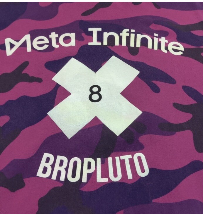 Bro Pluto T Shirt X meta Infinite Pink camo Shirt Size Large unisex Retro Y2K gallery