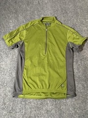 Novara Shirt Mens Small Green Cycling Bike Jersey Half Zip Pockets Polyester