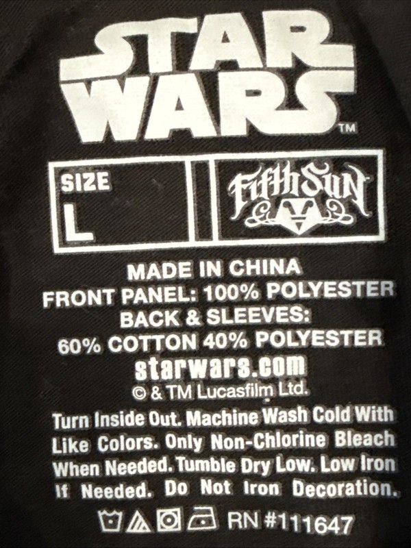 2015 Star Wars Performance Tee Stormtroopers Long Sleeve T-Shirt Size Large gallery