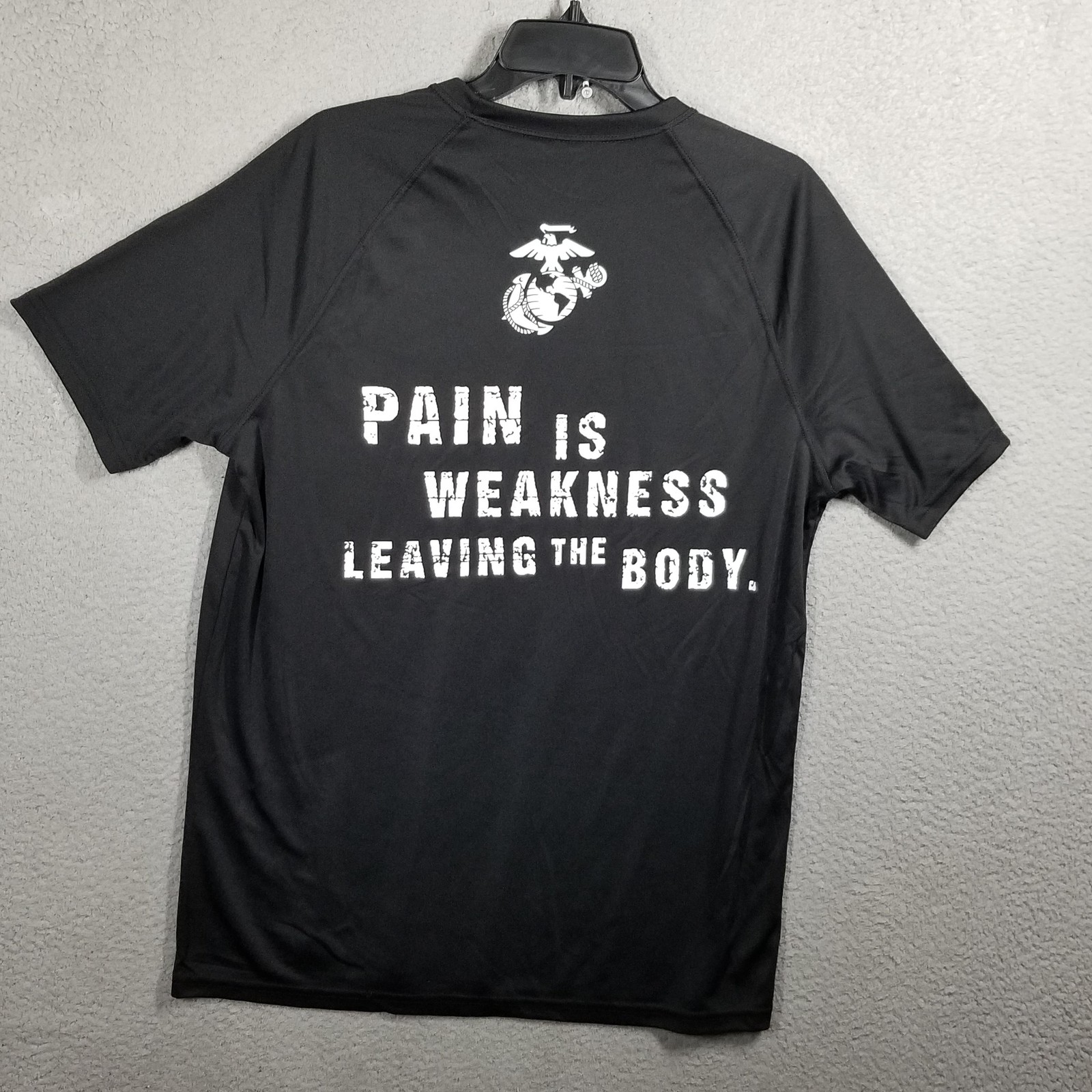 US Marines Shirt Mens Medium Black Performance Tee Made USA Motivational gallery