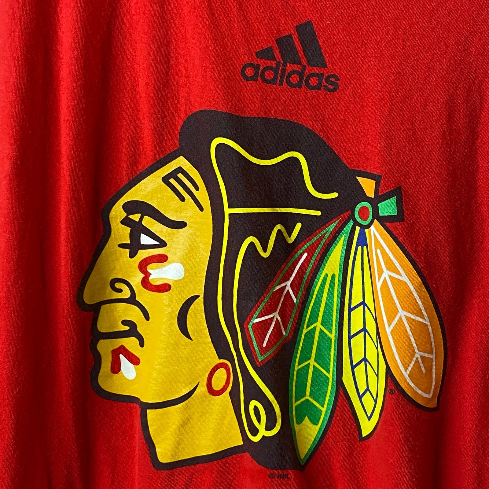 Adidas The Go-To Tee Chicago Blackhawks Red Short Sleeve T-Shirt Men's XL gallery