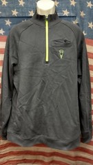Men’s Large Under Armour UA 1/2 Zip Pullover Loose Fit Gray/Neon Yellow