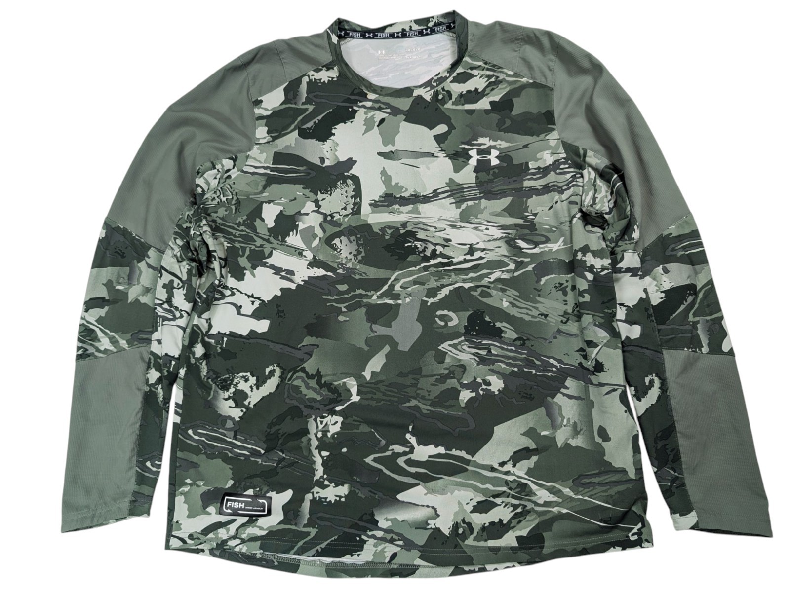 Under Armour CoolSwitch Thermocline UPF T-Shirt Men Large Fishing Green Camo gallery
