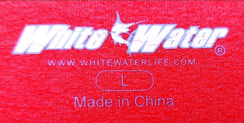 WHITE WATER Men's Coral Red Vented Beach Shirt L/S Stitch Logo 1/4 Zip EUC Large gallery
