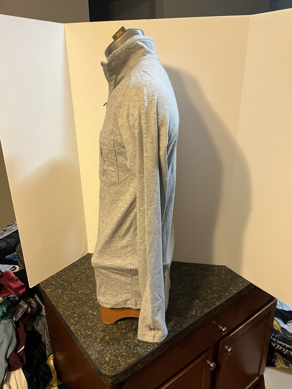 Carhartt Force Men’s Relaxed Fit Midweight LS 1/4 Zip Pullover Small Gray NWT gallery