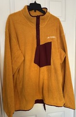 adidas Men’s XXL Terrex XPloric High Pile Snap Fleece Pullover Yellow IB1138 NEW