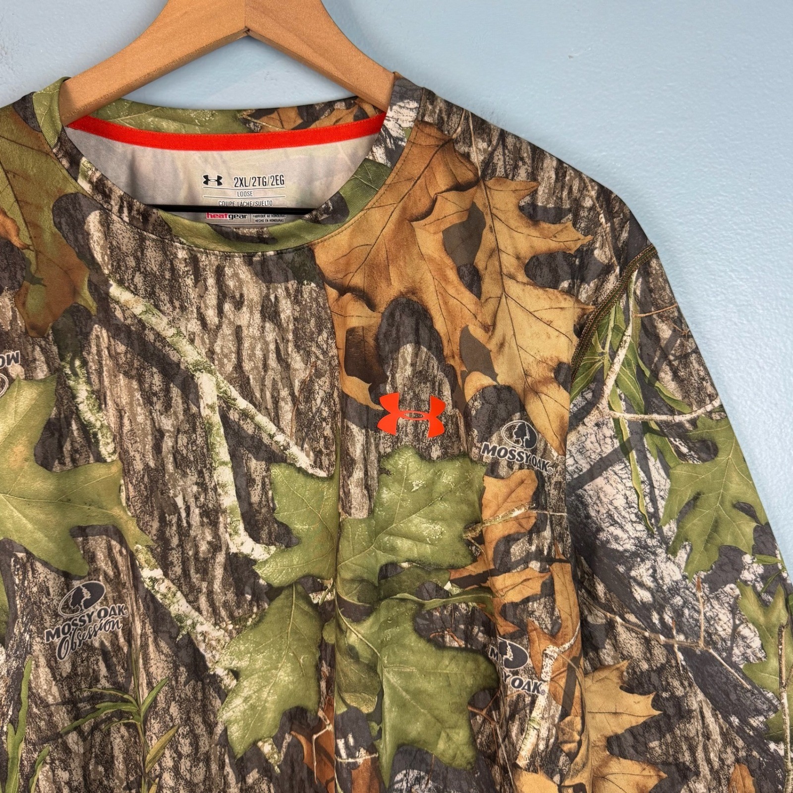 Under Armour Scent Control Mens 2XL Camo Mossy Oak Obession Long Sleeve Shirt gallery