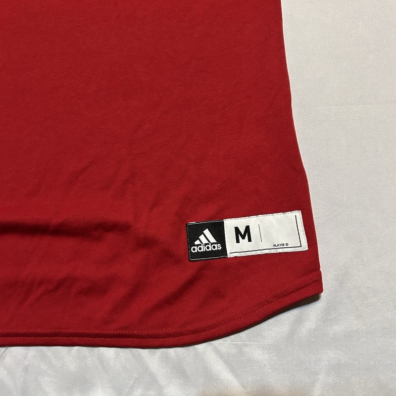 Adidas Men's Training Short Sleeve Pullover Jersey, Red/White, Size Medium gallery