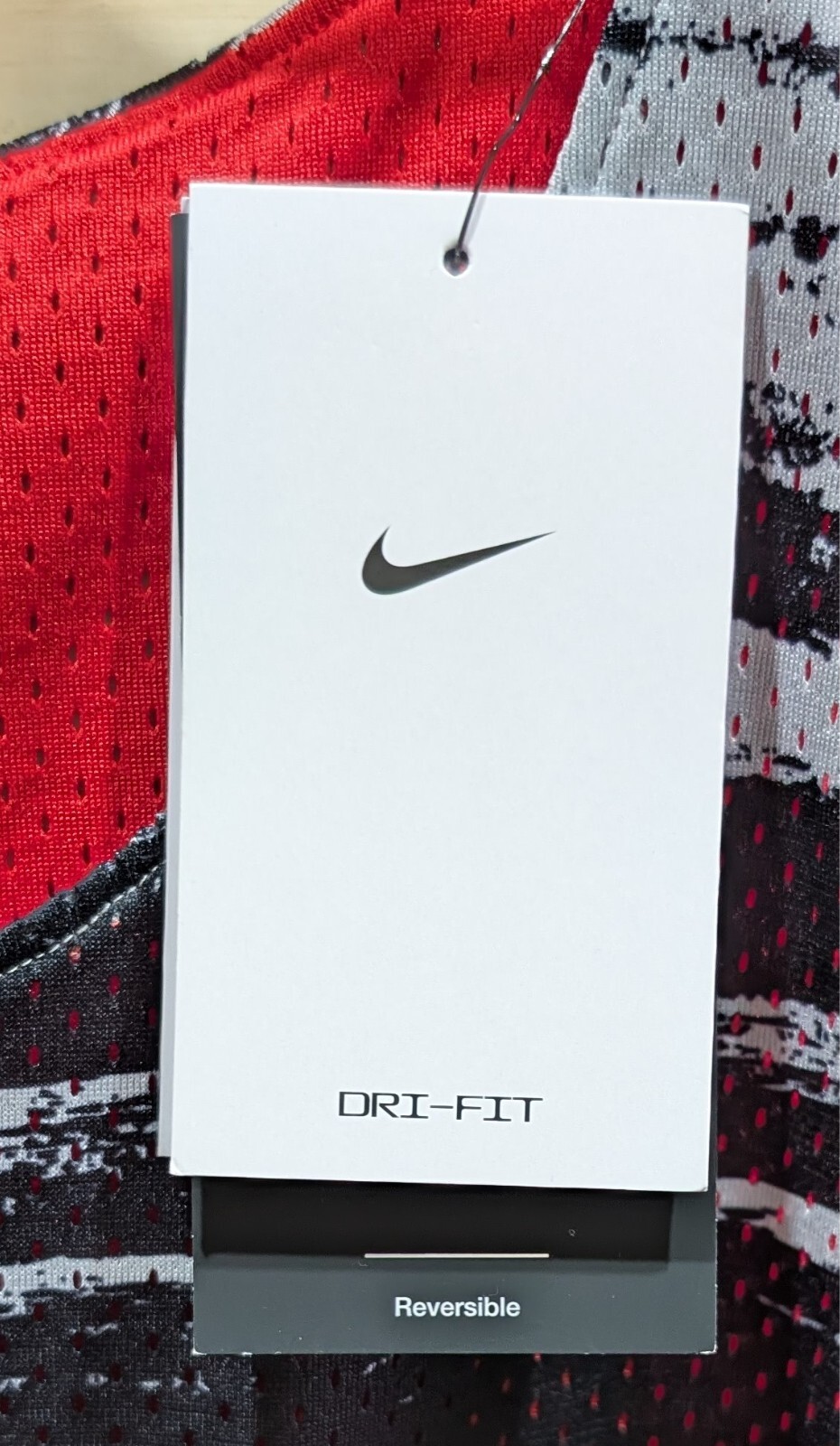 NEW Men's Small Nike Dri-Fit Reversible Basketball Jersey Black & Red DV9606-010 gallery