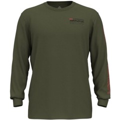 UNDER ARMOUR Men Reaching Peak LS Graphic Tee ** MARINE OD GREEN – XL ** NWT