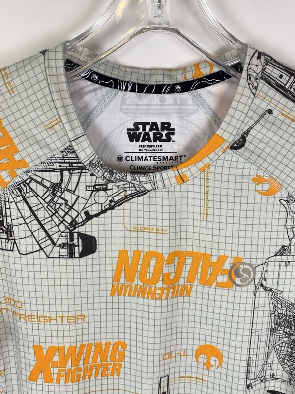 Star Wars Climate Smart Baselayer Gray Graphic Men's Medium Long Sleeve T-Shirt gallery