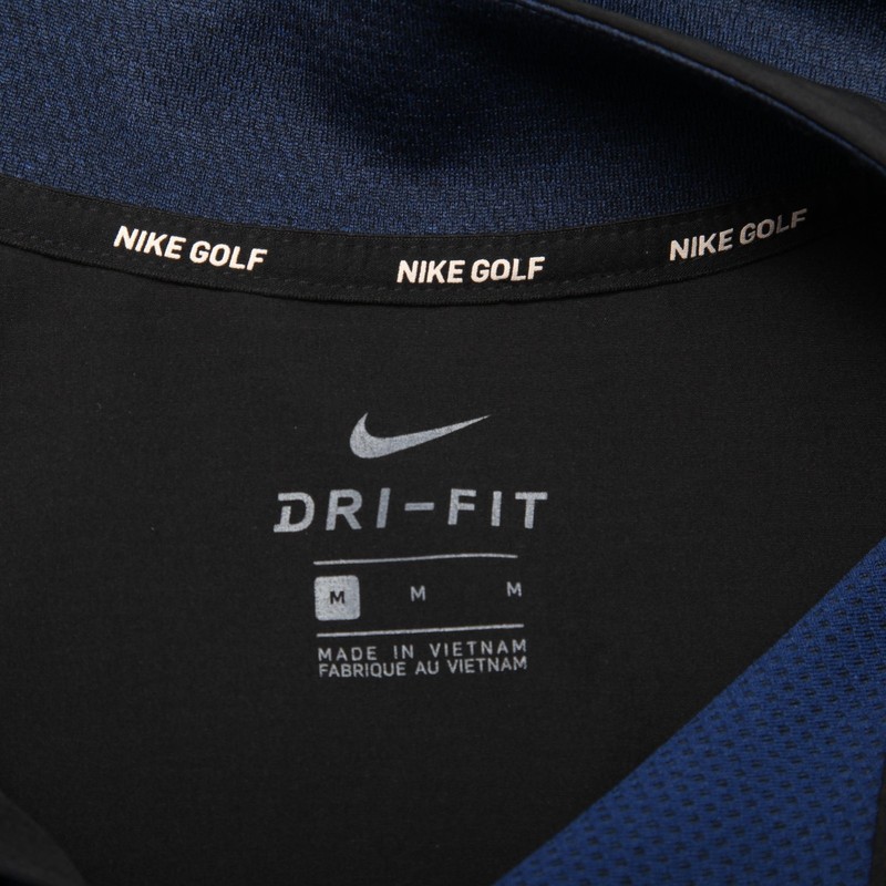 Nike Golf Dri-FIT Dry Core Pullover Mens Medium Blue Black Quarter Zip Logo gallery