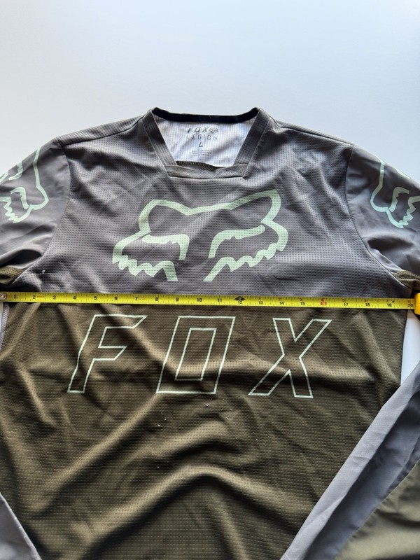 Fox Racing Motocross Green Camo Jersey Pullover Green Tan Men's Size L gallery
