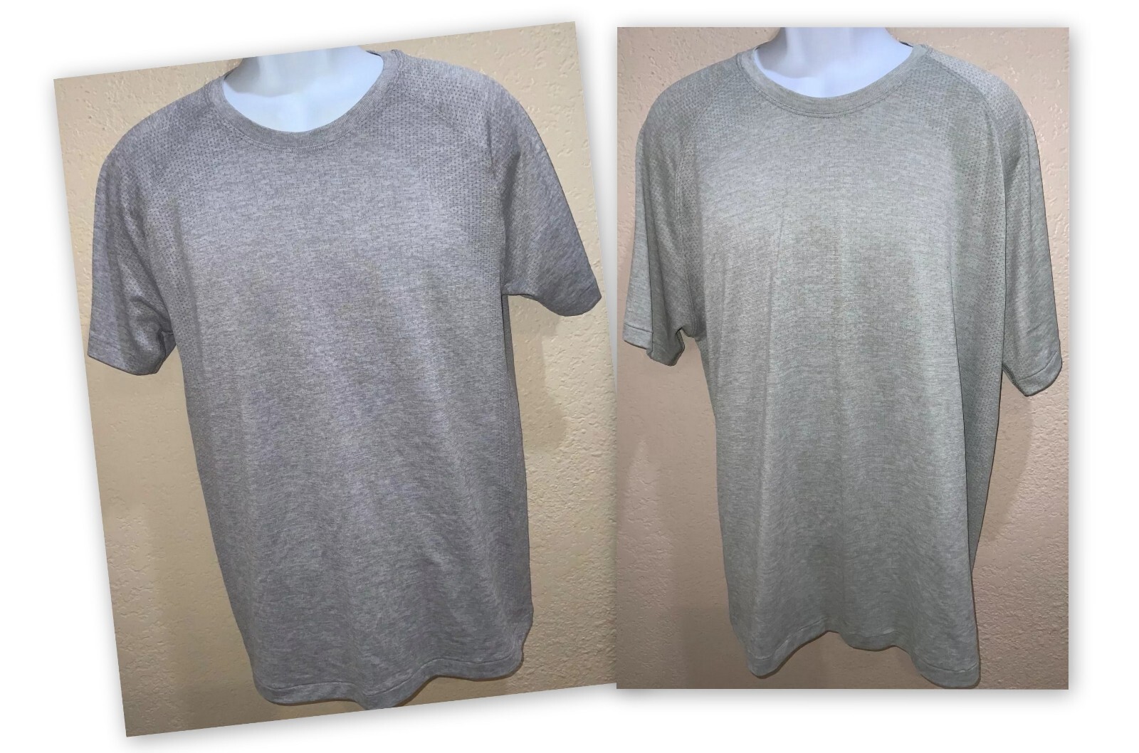 All In Motion Mens athletic SEAMLESS VENTING t-Shirt Wicking H-GRAY /H-GREEN gallery